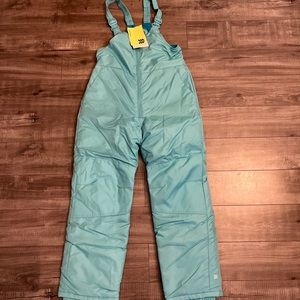 Girls' Solid Snow Bib - All in Motion Teal XL, Blue